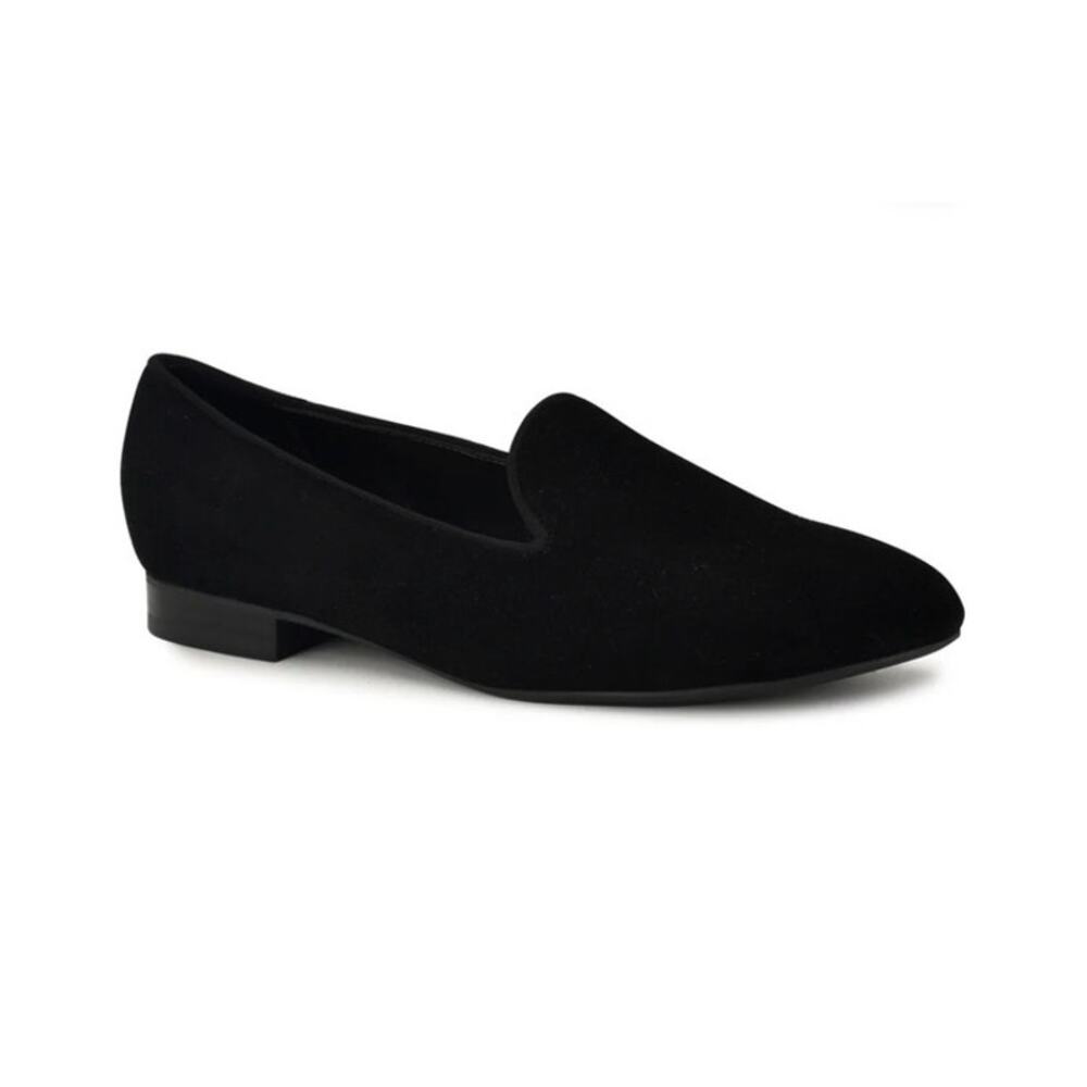 New Nine West Renold Smoking Slipper Black Slip On 7M